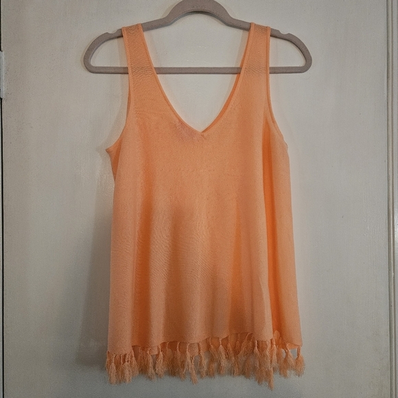 Lilly Pulitzer Indy Tassle Tank Size Small Orange - Picture 4 of 8